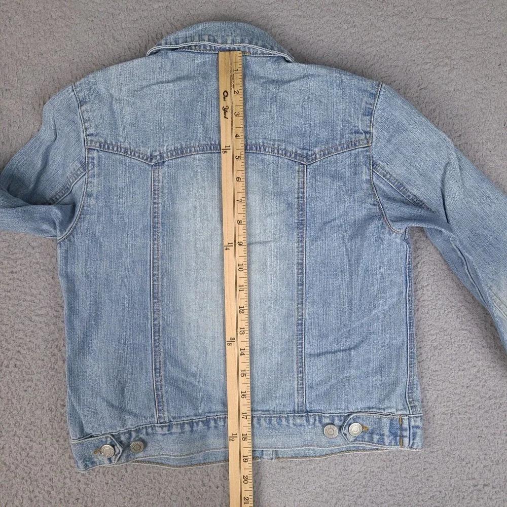 Gap‎ Girls Denim Jacket XXL Blue Trucker Jean Button Up Cotton